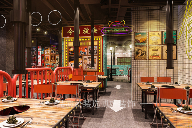 南京烧烤店大厅装修设计