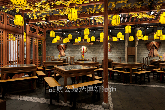 南京中式餐厅设计,南京餐厅装潢设计,南京餐厅装修效果图,南京装修公司