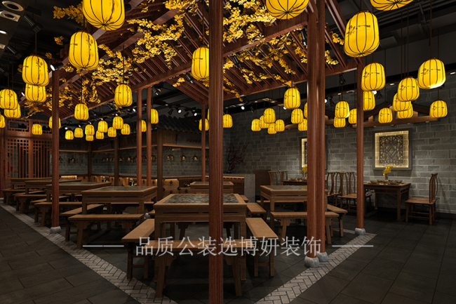 南京中式餐厅设计,南京餐厅装潢设计,南京餐厅装修效果图,南京装修公司